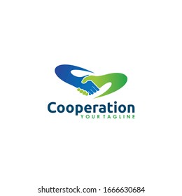 Cooperation Logo Simple and 
corporate and social