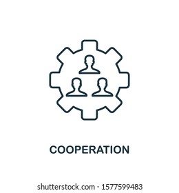 Cooperation outline icon. Can be used for logo, graphic design and other.