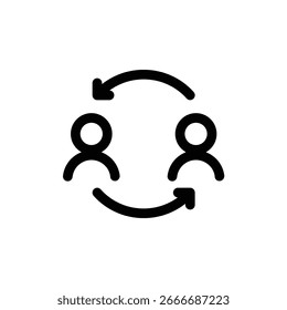Diseño del Vector del icono del esquema de la cooperación bueno para el Web o el App móvil