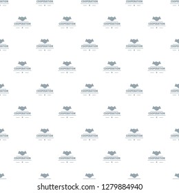Cooperation pattern vector seamless repeat for any web design