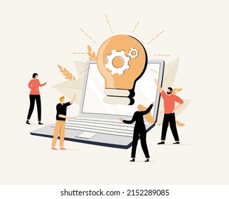 Cooperation and teamwork abstract concept vector illustration set. Crowdfunding and partnership, new idea generation, collect donations, business venture, entrepreneurship success abstract metaphor.