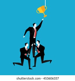 Cooperation or teamwork concept illustration. 
