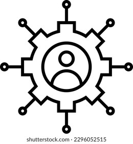 Cooperation Teamwork and Management icon with black outline style. team, partnership, agreement, meeting, relationship, organization, social. Vector illustration