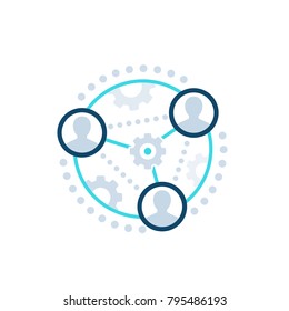 cooperation, teamwork, partnership vector illustration