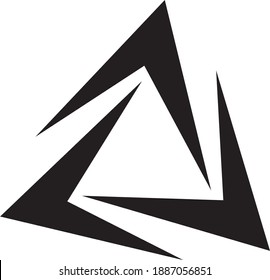Cooperation of three elements in one. Vector picture. 