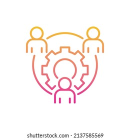 Cooperation Vector Gradient Icon design illustration. EPS 10 File on White background