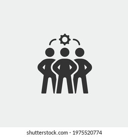 Cooperation vector icon illustration sign