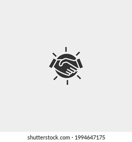 Cooperation vector icon for web and design