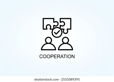 Ilustração De Símbolo De Símbolo De Símbolo De Símbolo Ou Vetor De Cooperação