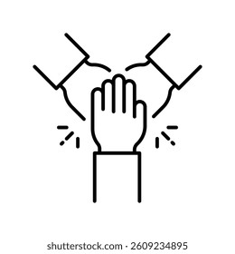 Cooperation vector outline icon. EPS 10 file