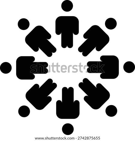 Cooperative Association black solid icon