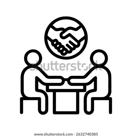 cooperative board game icon on white background vector
Vector line icon board games