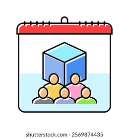 cooperatives international day color icon vector. cooperatives international day sign. isolated symbol illustration