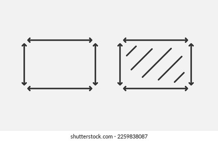 Coordinate axes sign. Measuring land area. Place dimension. Infographic construction. Vector illustration