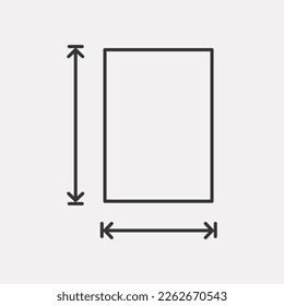 Coordinate axes sign. Measuring land area. Paper A4 size. Vector illustration