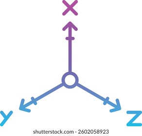 Coordinate Axis vector icon. Can be used for printing, mobile and web applications.