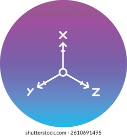 Coordinate Axis vector icon. Can be used for printing, mobile and web applications.