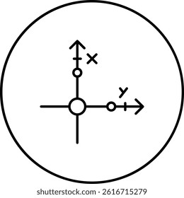 Coordinate Axis vector icon. Can be used for printing, mobile and web applications.