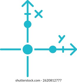 Coordinate Axis vector icon. Can be used for printing, mobile and web applications.
