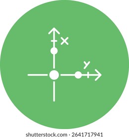 Coordinate Axis vector icon. Can be used for printing, mobile and web applications.