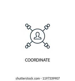 coordinate concept line icon. Simple element illustration. coordinate concept outline symbol design. Can be used for web and mobile UI/UX