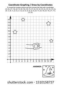 Coordinate Graphing Draw By Coordinates Math Stock Vector (Royalty Free ...