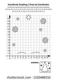 Coordinate Graphing Draw By Coordinates Math Stock Illustration 