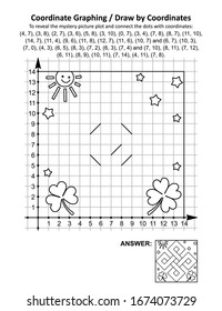 Coordinate Graphing Draw By Coordinates Math Stock Vector (Royalty Free ...