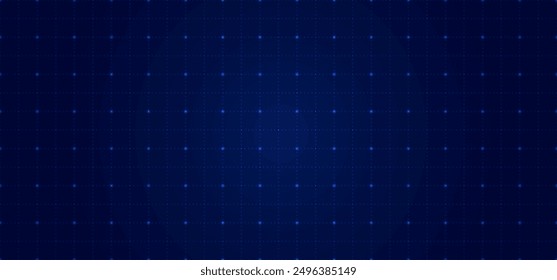 Coordinate grid background. Seamless blue, grid-like pattern with dots and lines creating geometric, digital design for high-tech, futuristic feel, suitable for technological and abstract themes