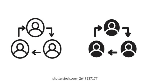 Koordinatensymbol Designillustrationen. Bearbeitbare Websymbole