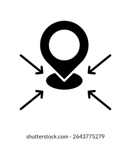 Coordinate Icon Glyph Vector Illustration