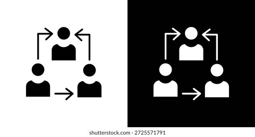 Icono de coordenadas en estilo lineal delgado de trazo de moda.