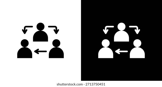 Coordinate icon. Vector illustration. Silhouette in black color