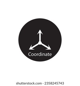 diseño del logotipo de la ilustración de la plantilla de icono de coordenadas