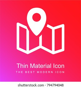 Coordinate Route red and pink gradient material white icon minimal design