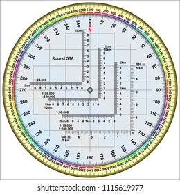 Coordinate Scale and Protractor
