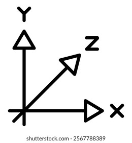 Coordinate System Icon Element For Design
