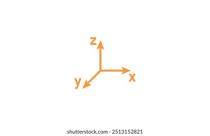 Coordinate system icon vector in mathematics.