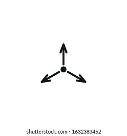 coordinate vector icon on white background
