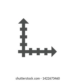Coordinates icon. Math symbol modern simple vector icon