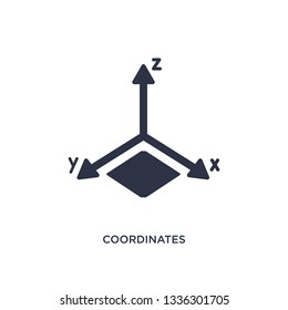 coordinates isolated icon. Simple element illustration from geometric figure concept. coordinates editable logo symbol design on white background. Can be use for web and mobile.