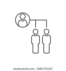 Coordinating line icon with people