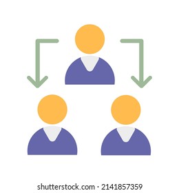 Coordinating people icon. Coordinating people isolated on white background from social collection. Vector sign, symbol for web and mobile