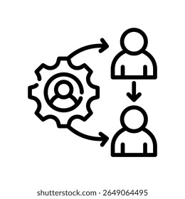 Coordination Icon Line Vector Illustration