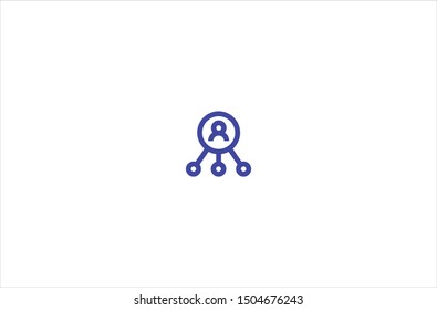 Coordination icon in trendy flat style isolated on white background vector illustration