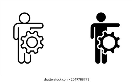 Coordination linear icon set. Cooperation for work. vector illustration on white background