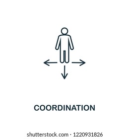 Coordination Outline Icon. Premium Style Design From Project Management Icons Collection. Simple Element Coordination Icon. Ready To Use In Web Design, Apps, Software And Printing.