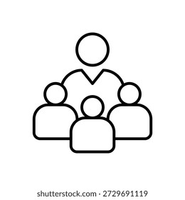 Coordination Teamwork Harmony Line Icon: Project Alignment