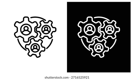 Versión de coordinación de dos tonos en fondo blanco y negro