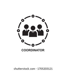 ICONO DE COORDINADOR , VECTOR DE ICONO DE LIDERAZGO